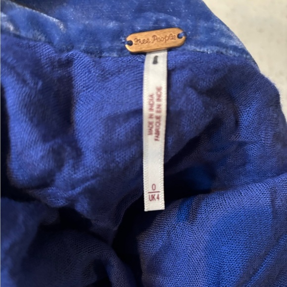 Free People Vivienne Velvet Mini Skirt, Blue, US 0 RRP $98 - Picture 7 of 8